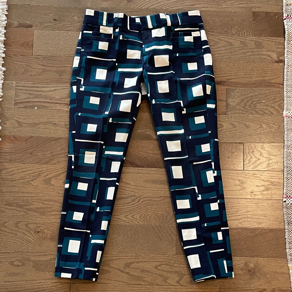 Banana Republic Dark Blue and White Trousers